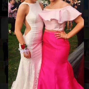 2 tone pink prom dress